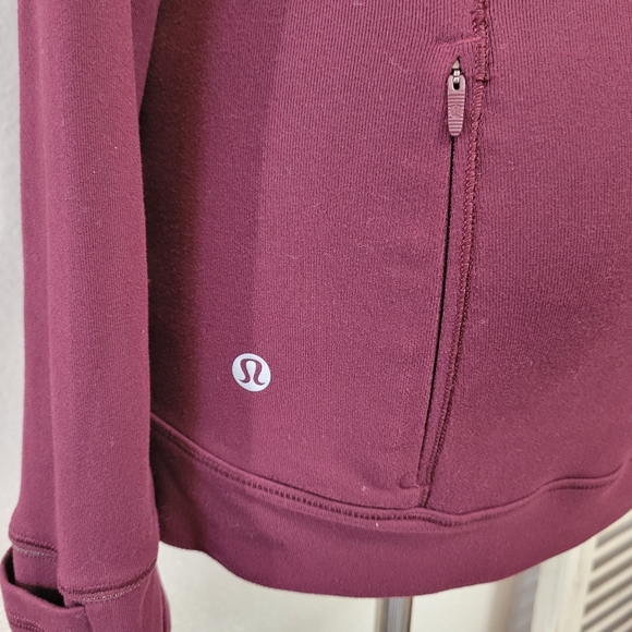 Lululemon Burgundy Long sleeve sweat shirt size 4 - Picture 5 of 10